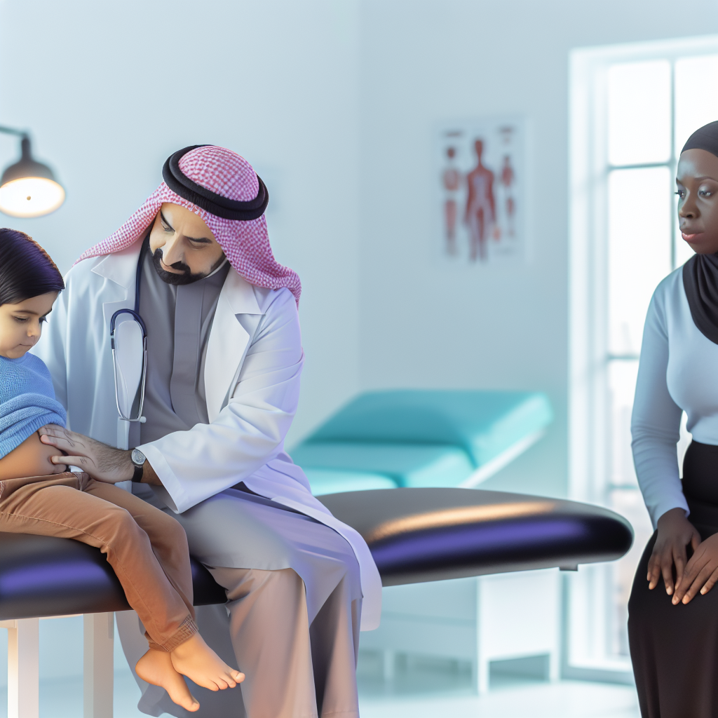 Doctor Examining Child With Abdominal Pain
