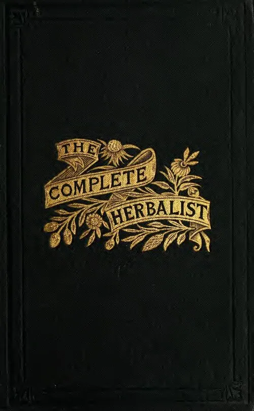 Cover of ‘The Complete Herbalist’ book featuring herbal illustrations.